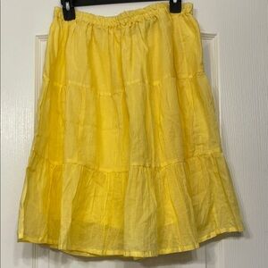 Midi Skirt size XL crepe, frills, ruffles, solid color New